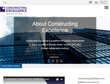 Tablet Screenshot of constructingexcellence.org.uk